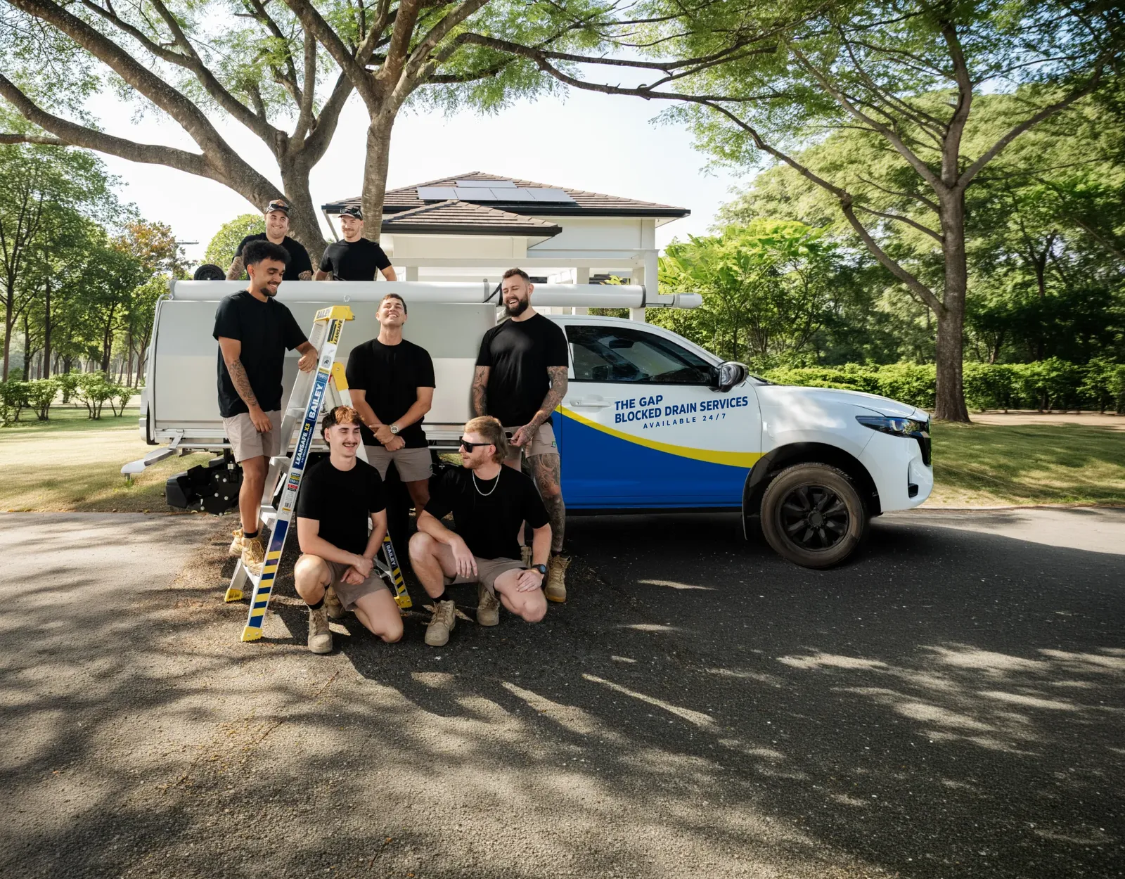 The Gap Blocked Drain Services team and ute